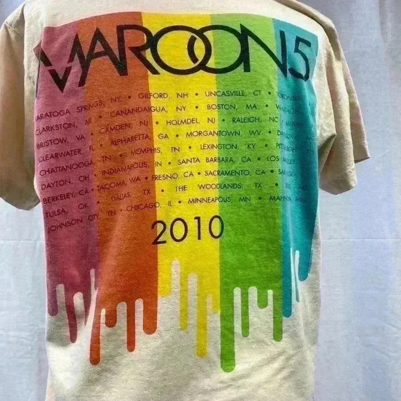 Maroon 5 Concert T Shirt M 2010 Tour Shirt Medium - Picture 3 of 3